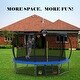 preview thumbnail 6 of 24, 12ft Round Outdoor Trampoline with Safety Enclosure Net and Ladder