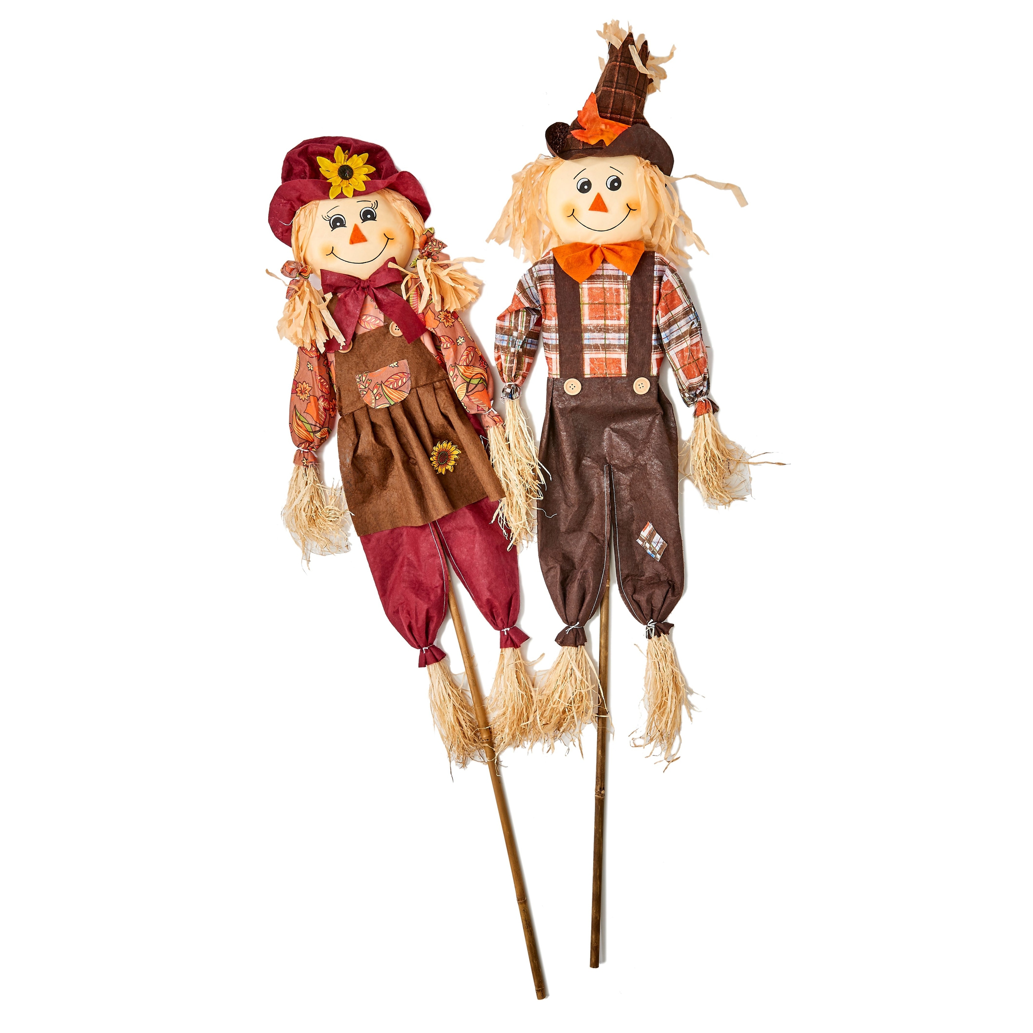 48" Scarecrow on Stake, Set of 2