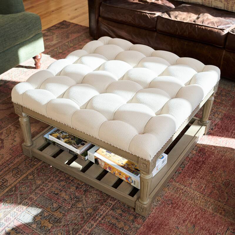 Maven Lane Mesa Square Upholstered Coffee Table