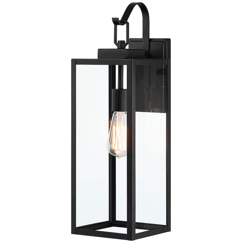 4 Pack 1-Light Matte Black Outdoor Wall Light - 7"x8.81"x22.5"