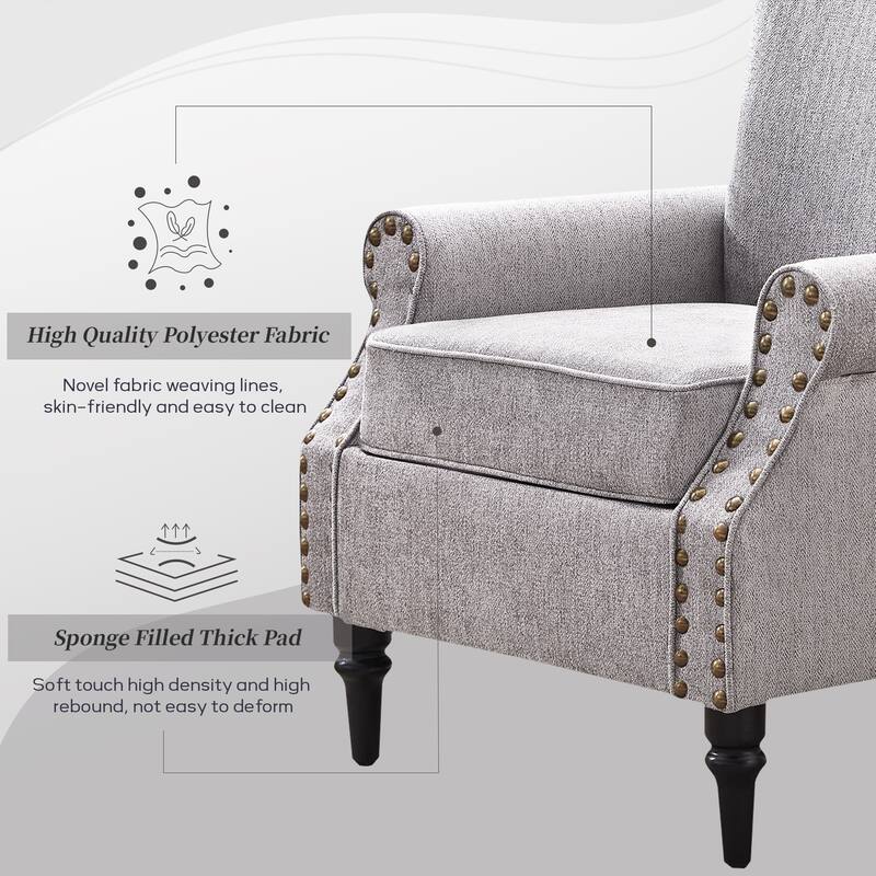 Classic Upholstered Accent Chair Set of 2