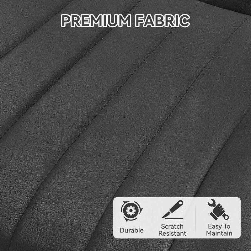 Modern Dining Chairs Set of 2, Fabric Dining Room Chairs with Thick Cushioned Backrest and Seat, Upholstered Chairs