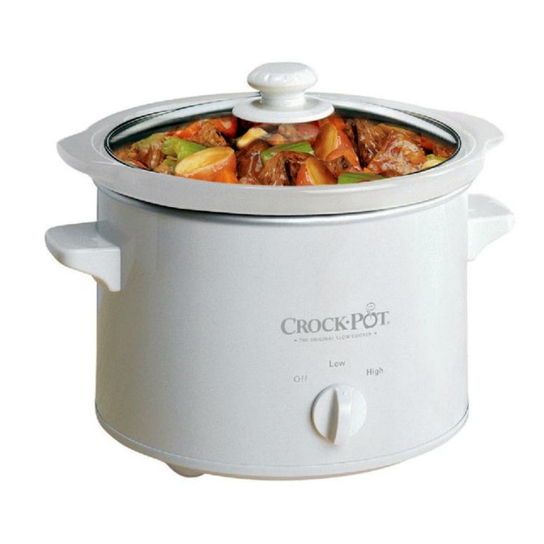  Crock-Pot Small 2.5 Quart Casserole Slow Cooker, White/Blue:  Home & Kitchen