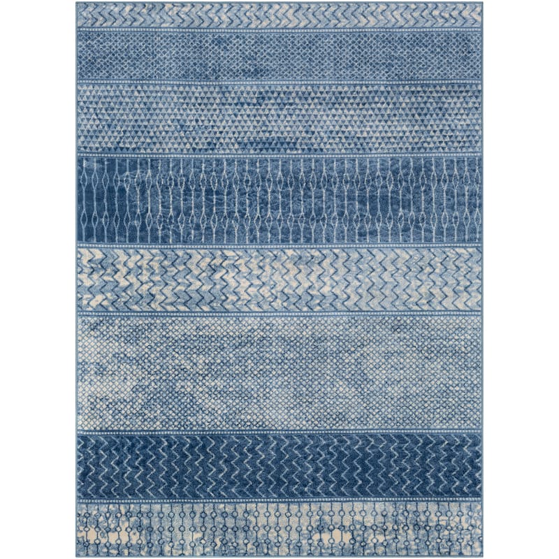 Livabliss Lovato Bohemian Block Print Area Rug