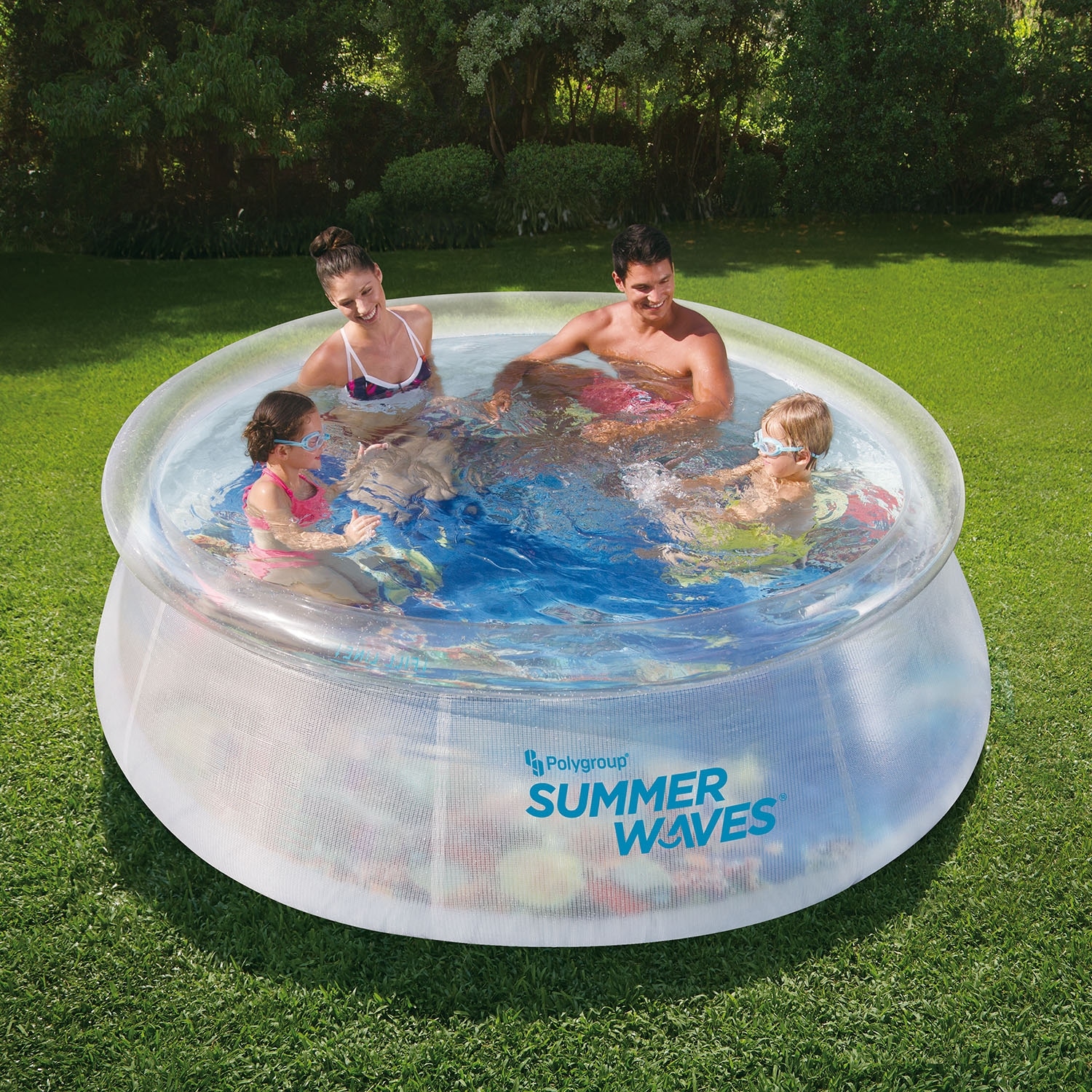 summer waves 2.5 ft above ground inflatable swimming pool with pump