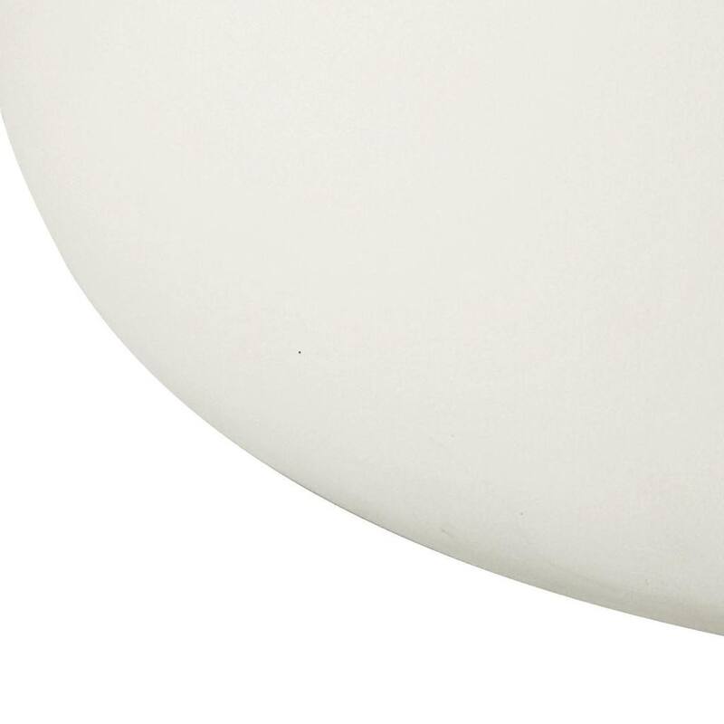 HomeRoots 31" White Cement Round Drum Coffee Table - 31.00 in. x 16.00 in. x 31.00 in.