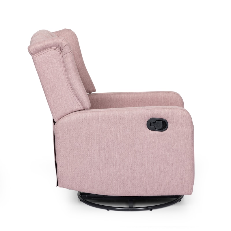 Mohaven Contemporary Tufted Wingback Swivel Recliner by Christopher Knight Home