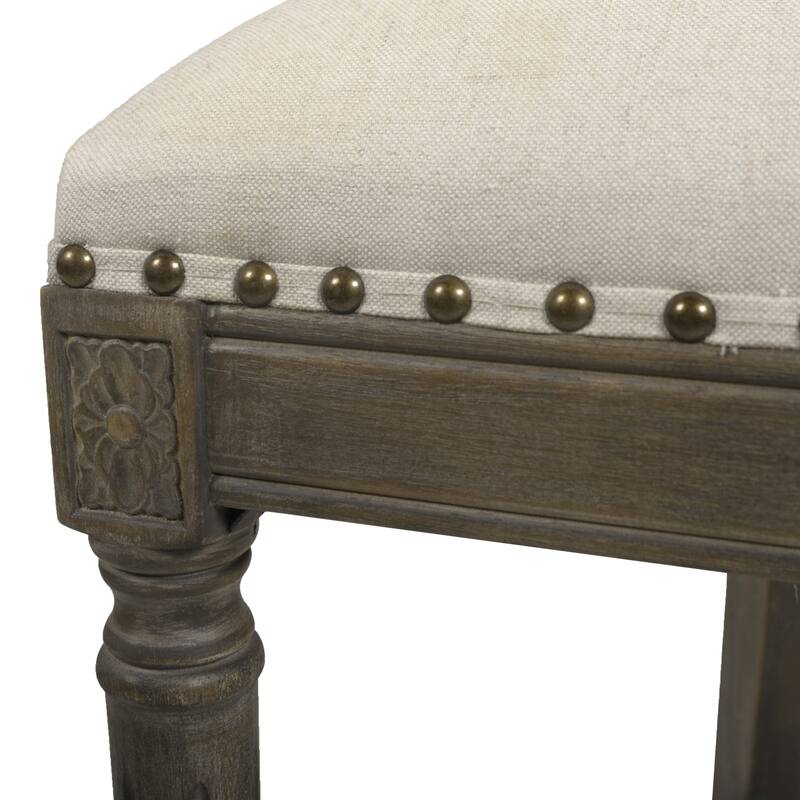 Farmhouse Counter Height Bar Stool with Backrest