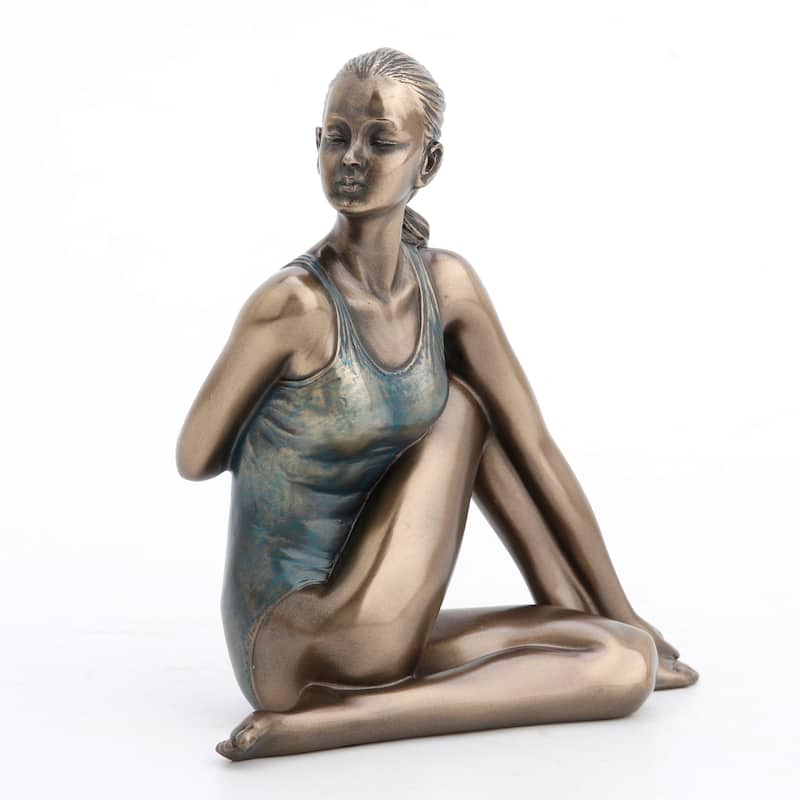Veronese Design 5.1 H Yoga - Halffish Pose Cold Cast Bronze