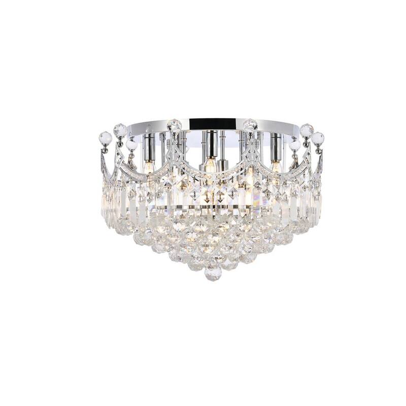 Elegant Lighting V8949F20/RC Corona 9 Light 20" Wide Semi-Flush - Chrome
