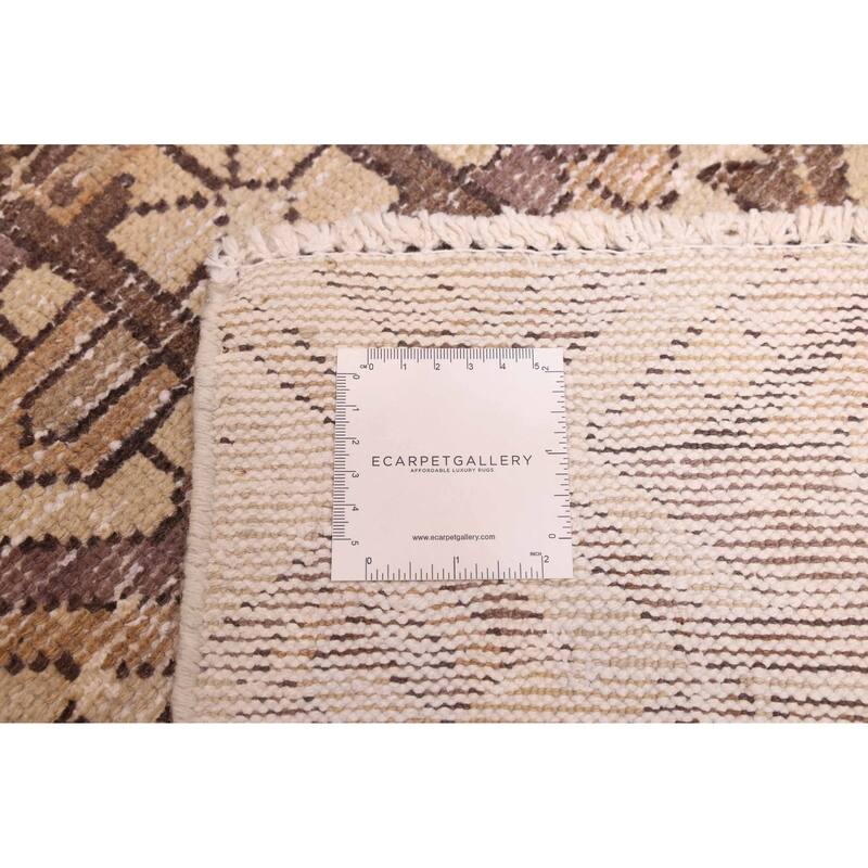 ECARPETGALLERY Hand-knotted Antalya Vintage Brown Wool Rug - 6'8 x 9'10