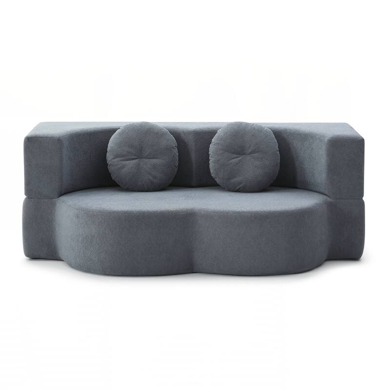 Folding Sofa Bed with Pillow, Sleeper Sofa, Floor & Futon Loveseat Couch