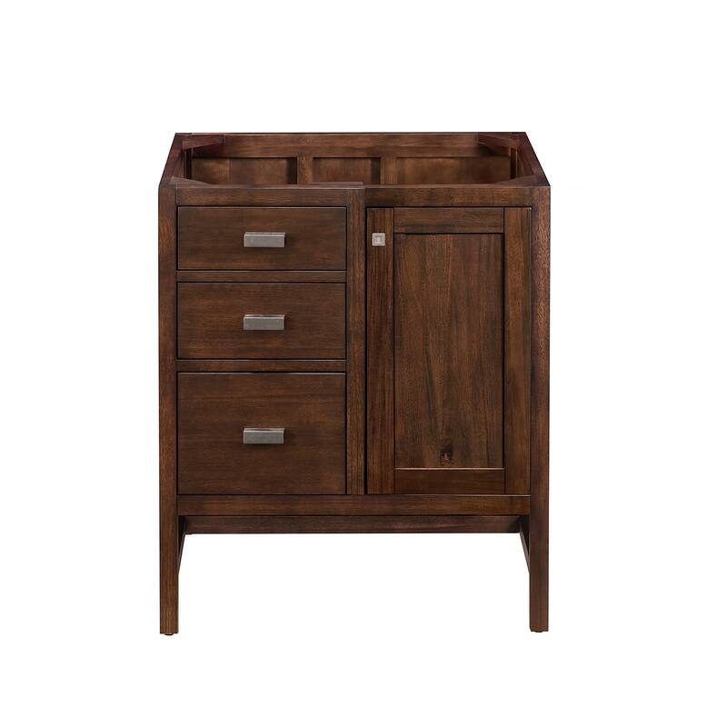 James Martin Vanities Addison 30" Single Vanity, Mid Century Acacia - Base Only - No Top