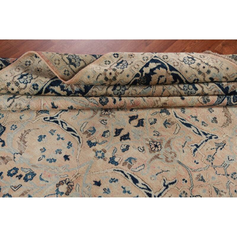 Hand Knotted Oriental 100% Wool Carpet Traditional All-Over Coral Ziegler Area Rug - 9' 7'' X 8' 2''
