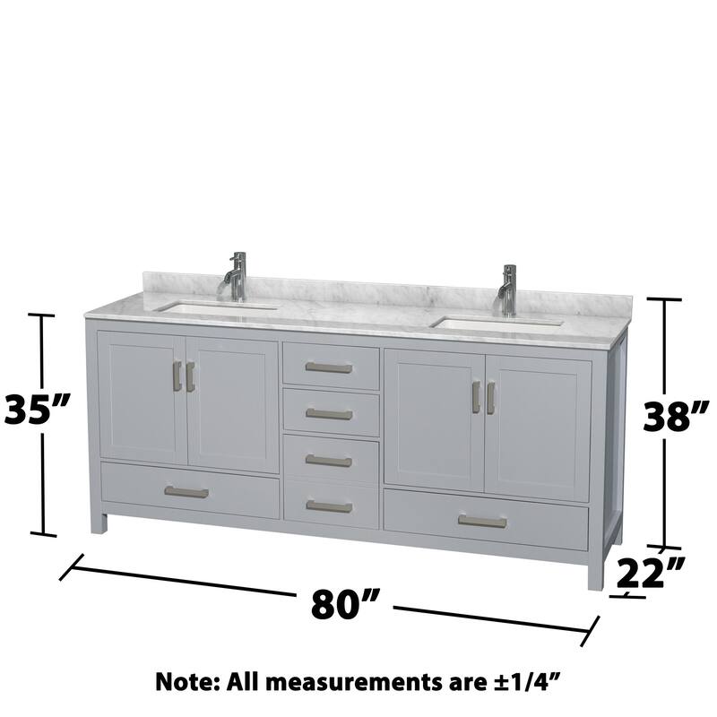 Wyndham Collection WCS141480DUNSMED Sheffield 80" Free Standing Double