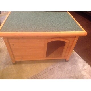 Trixie Natura Medium Weatherproof Flat Roof Glazed Pine Trixie Natura Medium Weatherproof Flat Roof Glazed Pine Doghouse