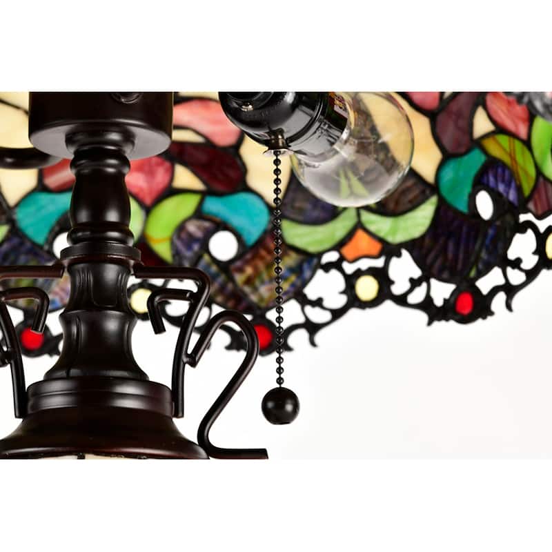Nicole 3-light Tiffany-style 16-inch Double-lit Table Lamp