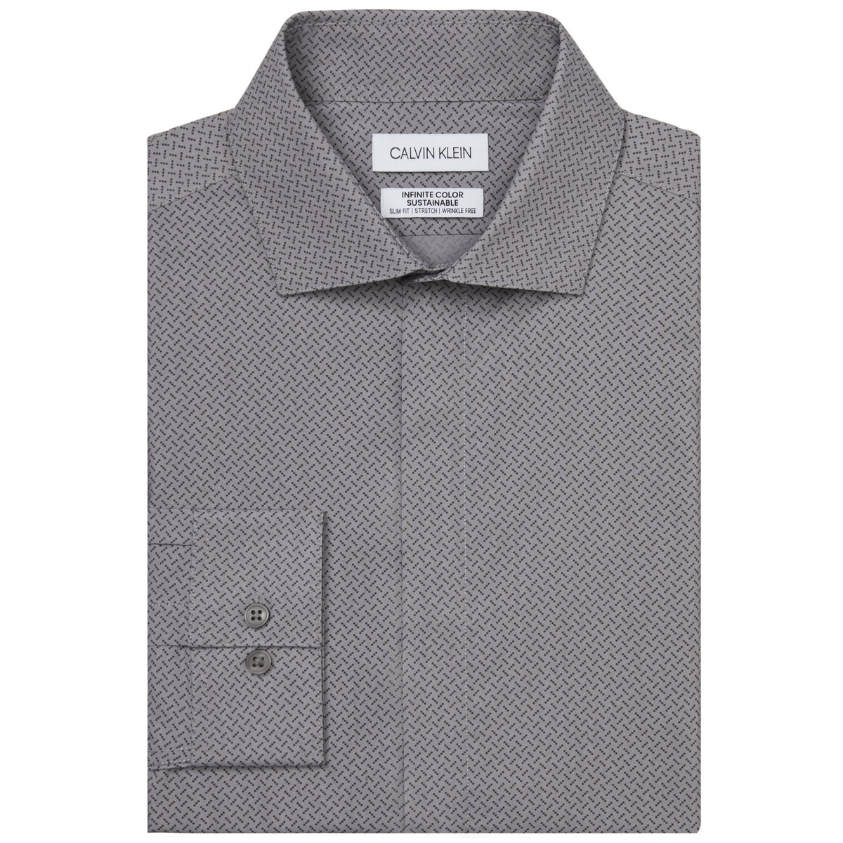 Calvin Klein Men's Infinite Color Sustainable Slim Fit Dress Shirt Gray  Size 32X33 - Bed Bath & Beyond - 40640409