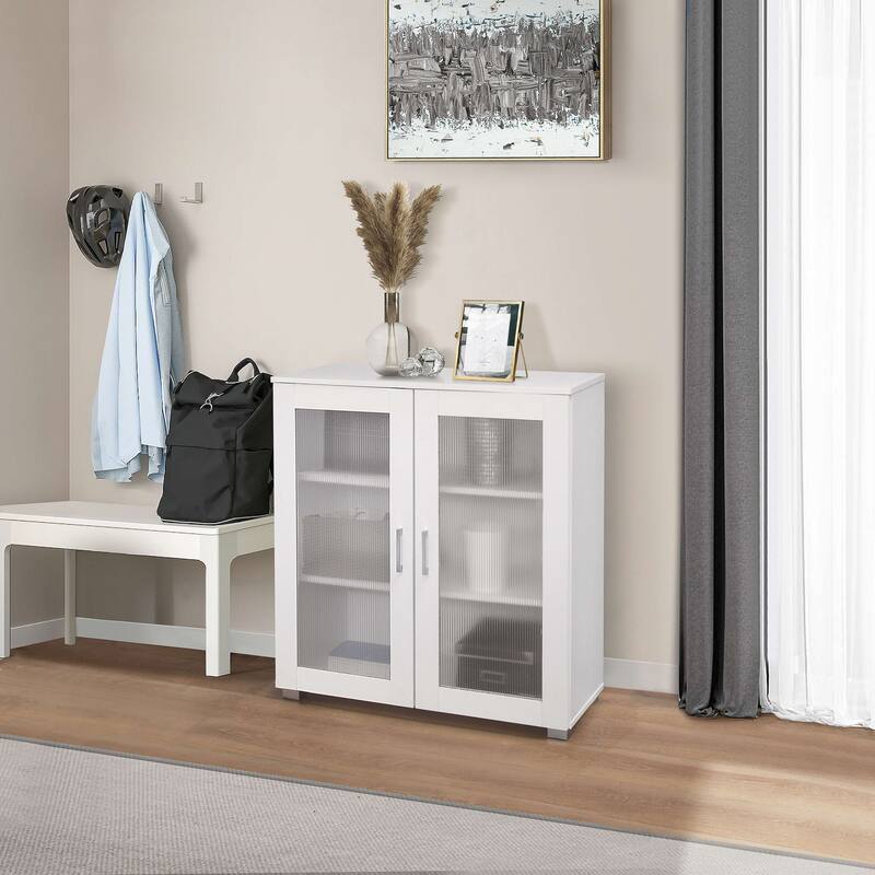 Accent Storage Cabinet, Sideboard Buffet (White)