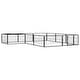 preview thumbnail 1 of 16, vidaXL Dog Playpen Kennel Dog Cage Puppy Pet Exercise Wire Fence Steel Black 118.1" x 118.1" x 19.7"