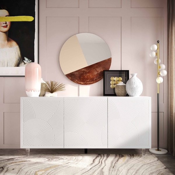 Karma White Lacquer Buffet N A Bed Bath Beyond 28979594