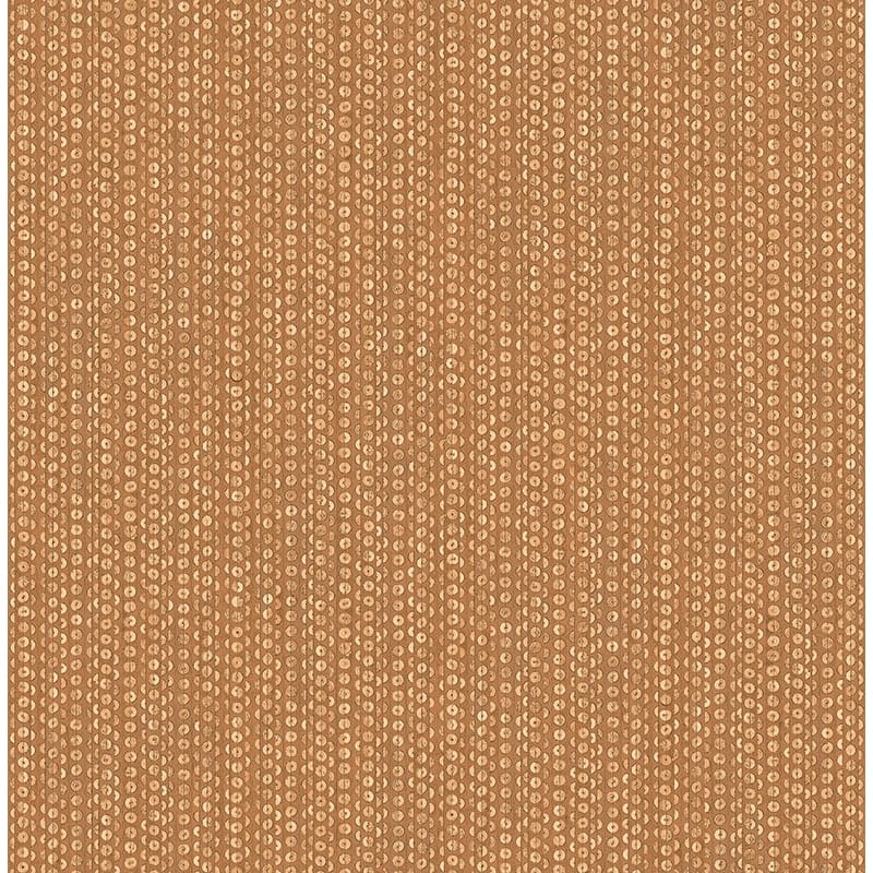 Seabrook Designs Neda Solid Unpasted Wallpaper - 20.5 in. W x 33 ft. L - Metallic Mandarin