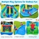 preview thumbnail 8 of 8, Gymax Inflatable Water Slide Park w/Double Slides Splash Pool 860W - Multi-colored