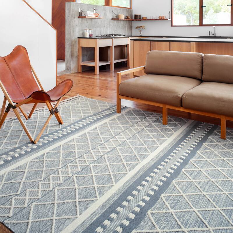 Alexander Home Isaiah Moroccan Hand Loomed Geometric Wool Rug