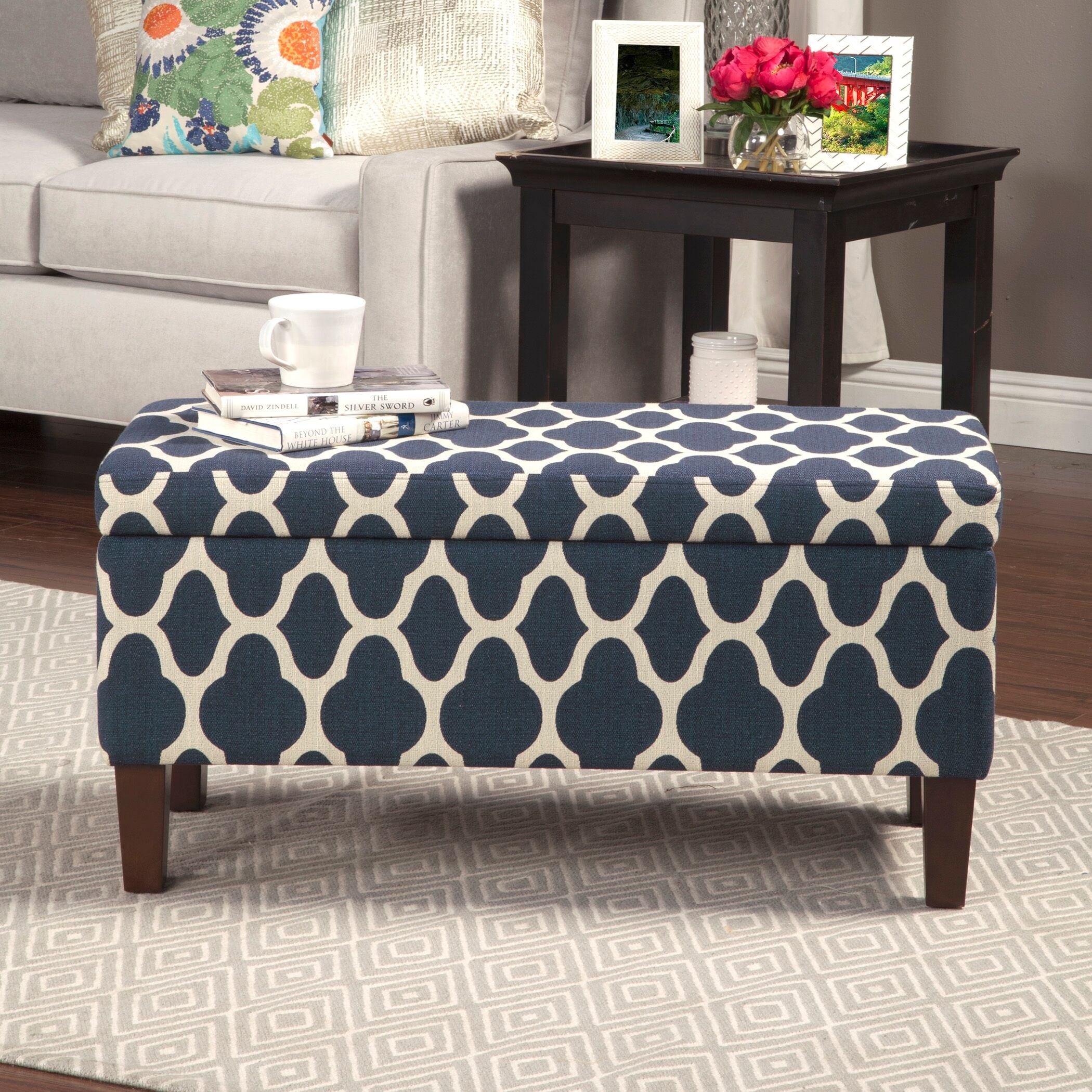Porch Den Prospect Large Decorative Storage Ottoman