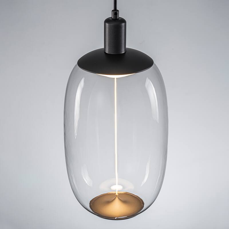 1 Light Clear Plastic Linear Magnetic LED Strip Pendant Lighting