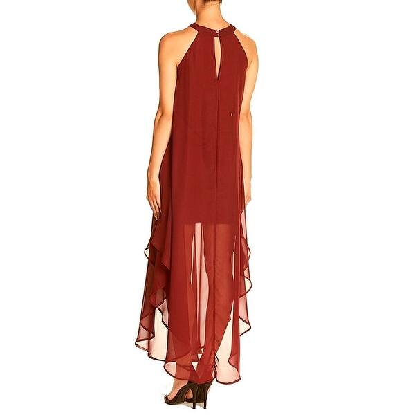 Shop Paper Doll Red Women S Size Medium M Flowy Halter Maxi Dress