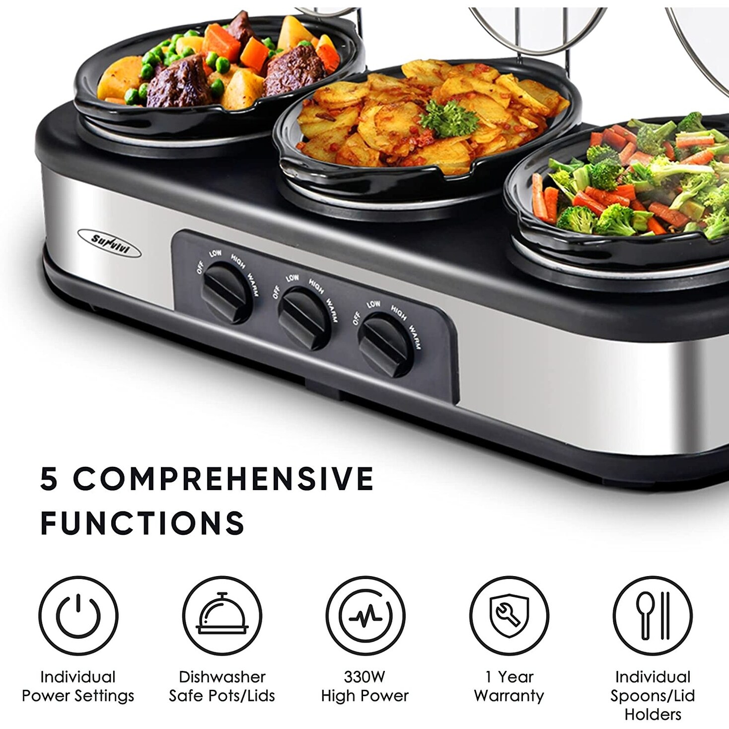 Triple Slow Cooker & Food Warmer Review 