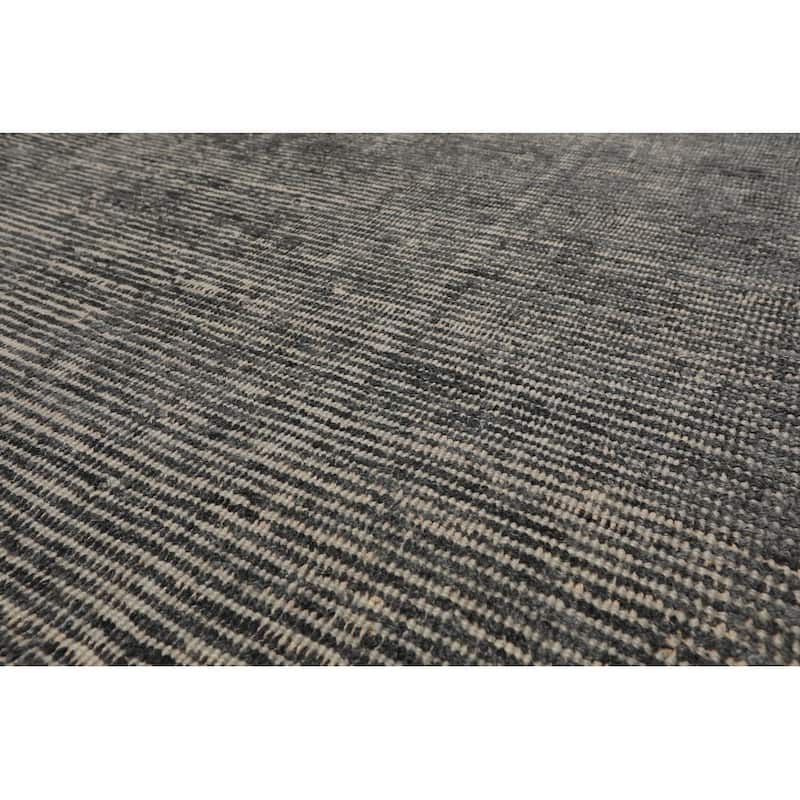 LoomBloom Gray Hand Knotted Modern 100% Wool Oriental Area Rug - 5' 3'' x 7' 7''