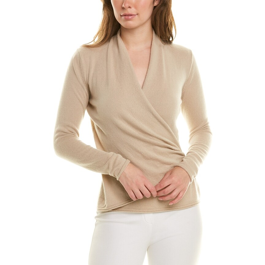 wrap front sweater