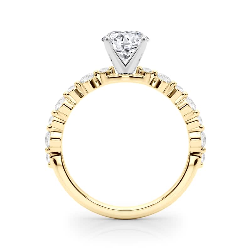 Auriya 14k Yellow Gold Lab Grown Round Diamond Engagement Ring 0.50 to 5.00 ct. tw. (F-G VS)