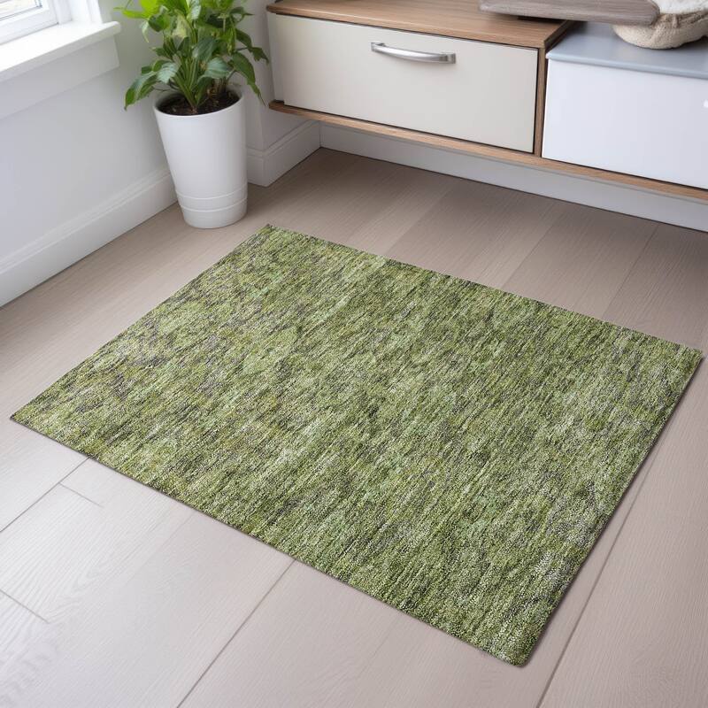 Premium Washable Super Soft Vintage Farmhouse Mayfield Rug - Green - 1'8" x 2'6"