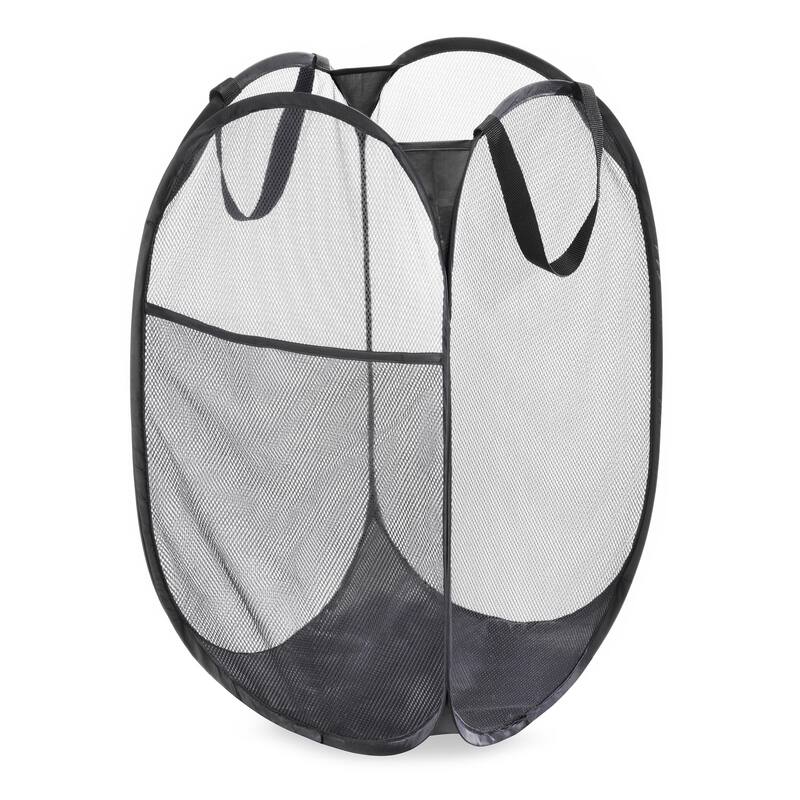 Whitmor Pop & Fold™ Laundry Hamper - Black