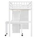 preview thumbnail 12 of 58, Twin Size Multifunctional Loft Bed with Wardrobe With Shelves,A Side Desk With 2 Drawers,A Movable Table