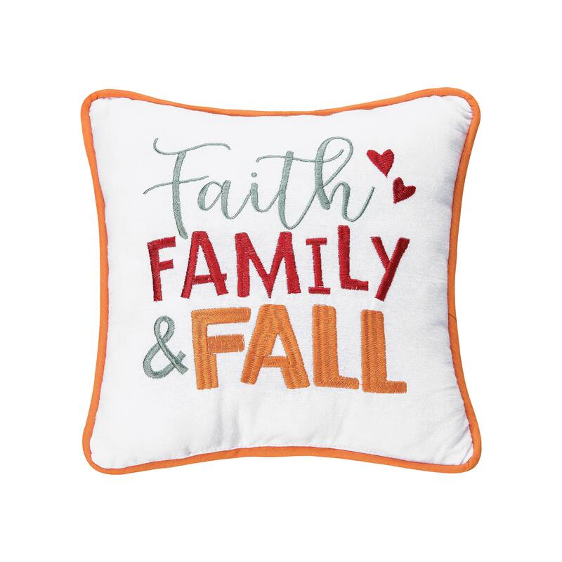 Faith, Family, Fall Pillow