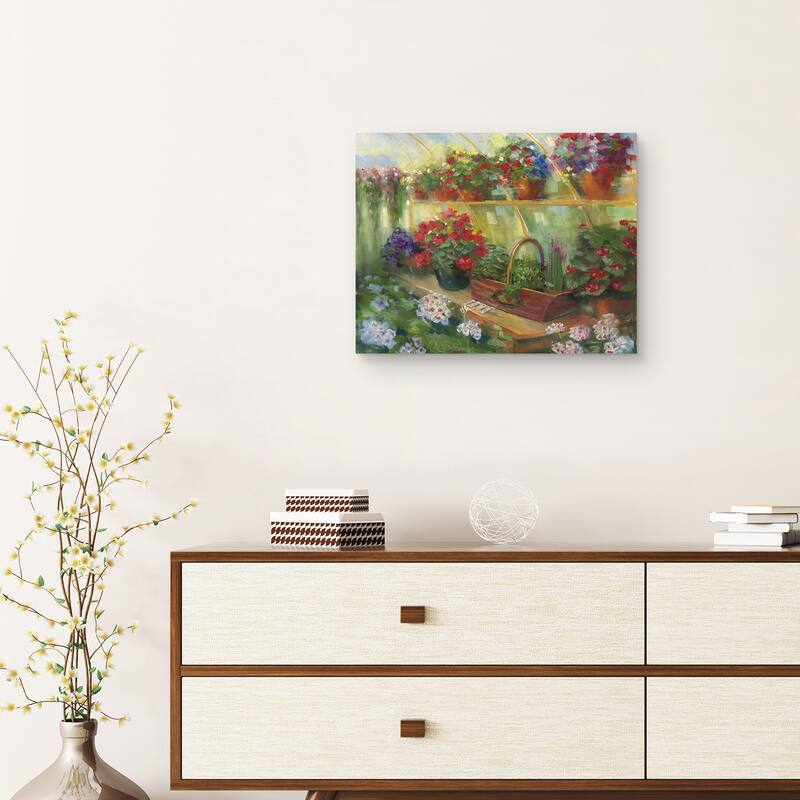 Greenhouse Herbs by Carol Rowan Canvas Art Print