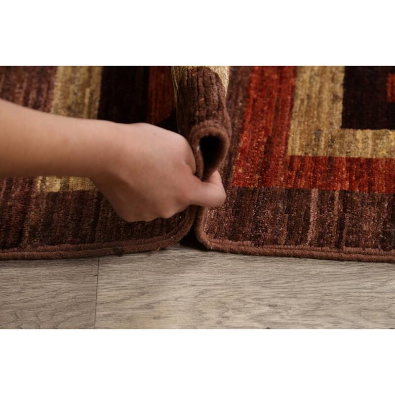 Geometric Gabbeh Kashkoli Oriental Area Rug Wool Hand-knotted - 6'6" x 9'2"