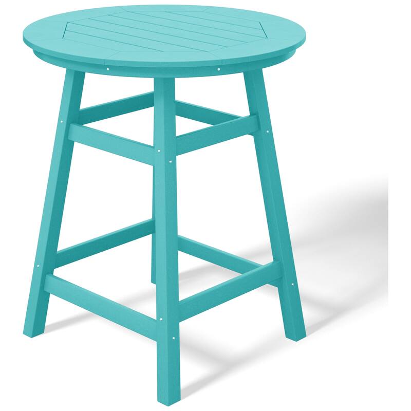 Polytrends Laguna Hdpe All Weather Outdoor Patio 35" Round Counter Table