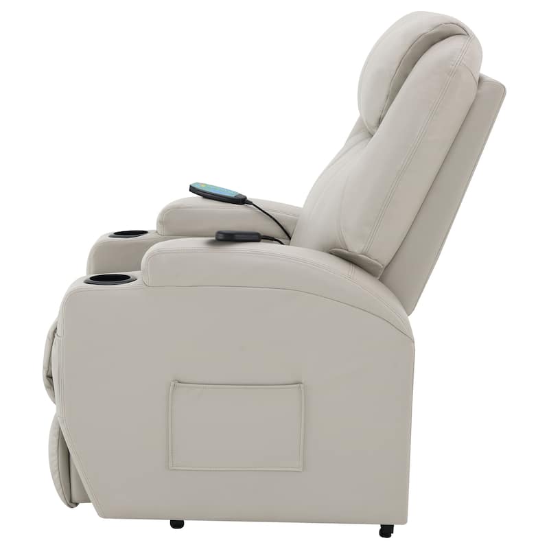 Sanger Upholstered Power Lift Massage Recliner