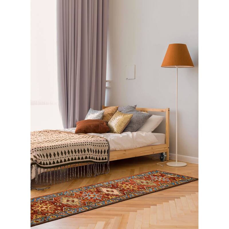 ECARPETGALLERY Hand-knotted Jules Serapi Dark Copper Wool Rug - 2'7 x 9'10