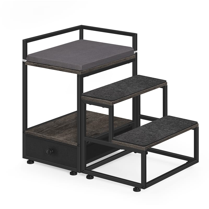Pet Window Perch with Stairs Dog Bunk Bed for Small Dogs