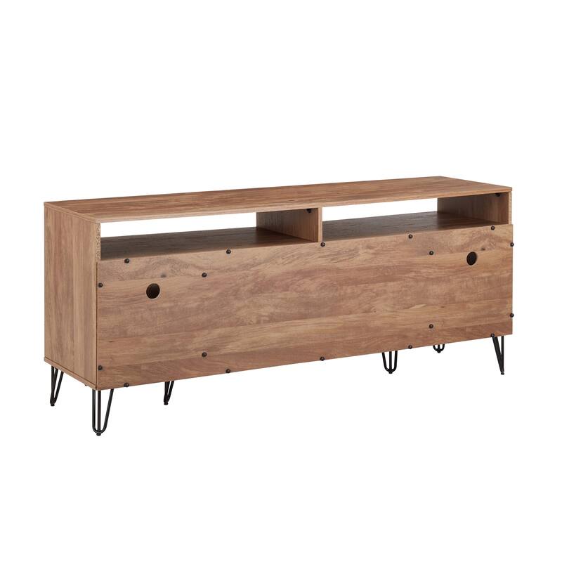 Manhattan Comfort Dumbo Mid-Century Modern TV Stand with 6 Shelves
