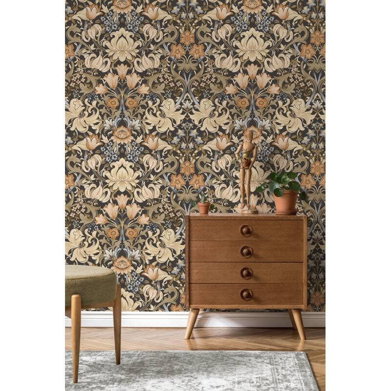 Fleurmont Floral Tapestry Non-Pasted Wallpaper - Covers 56 Square Feet