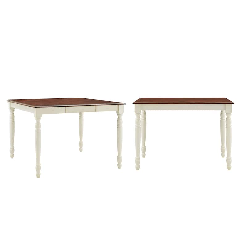 Brunico 36"-54" Two-Tone Extending Counter Height Dining Table - Antique White
