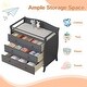preview thumbnail 3 of 3, 3-Drawer Changing Table, Infant Diaper Changing Station with Drawers, Safety Rails & Strap
