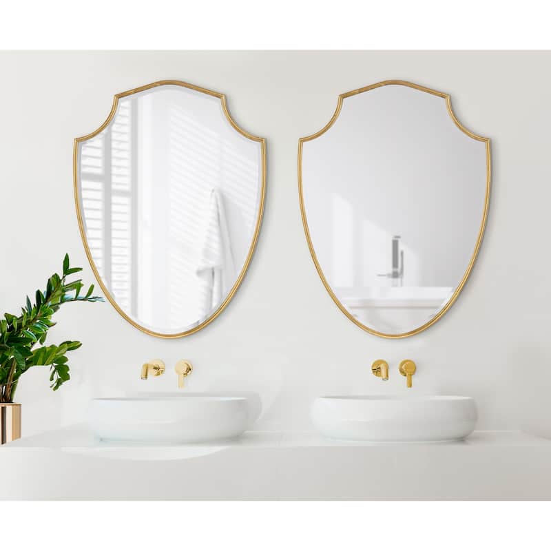 Kate and Laurel Caskill Framed Shield Wall Mirror